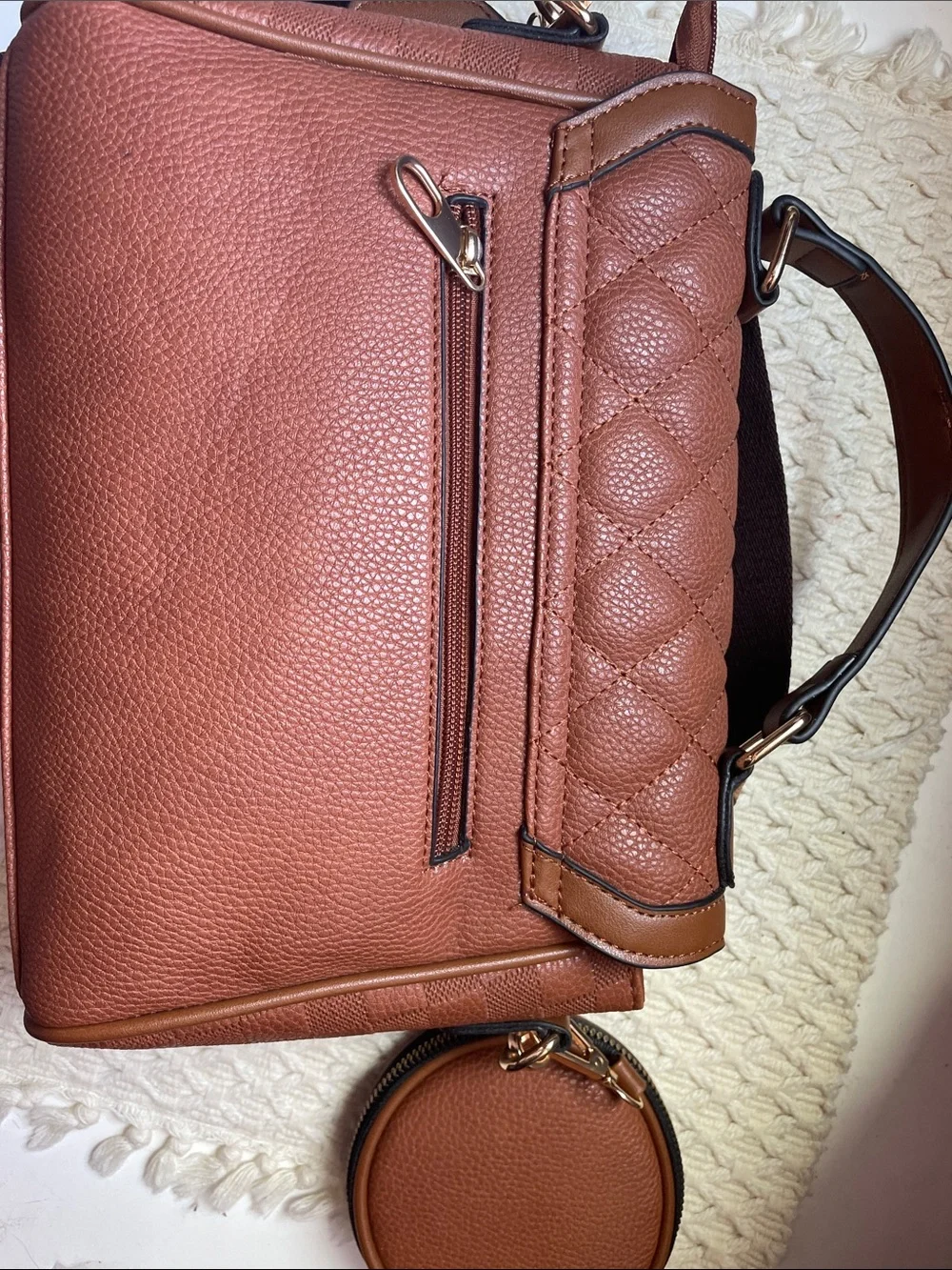 JOLENE COUTURE QUILTED SATCHEL